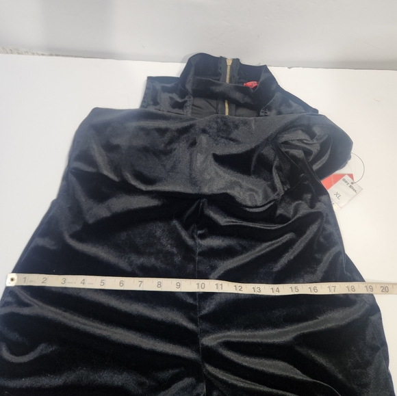 Hot kiss NWT velvet stretchy choker jumpsuit size XL - Picture 5 of 13